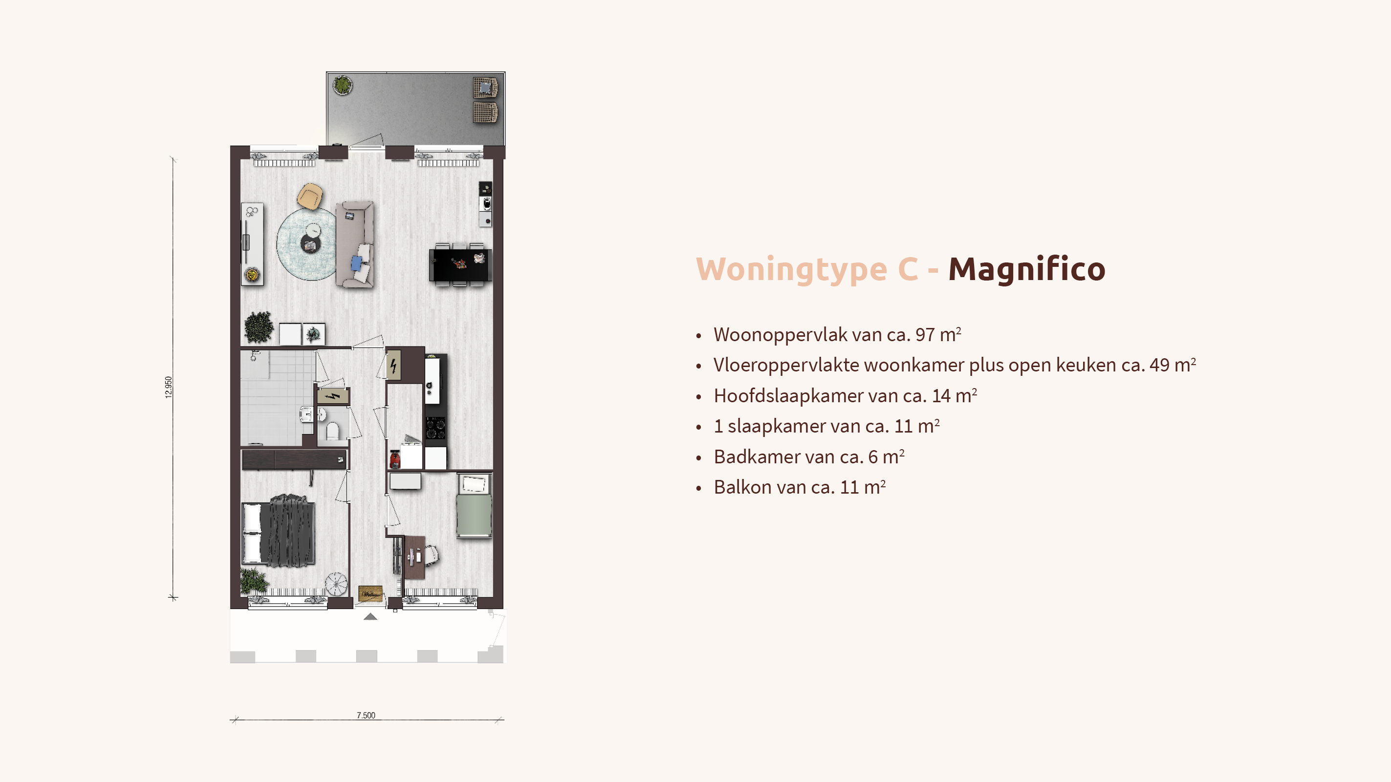 Woningtype C - Magnifico - Pop-up - Appartementen Leidsche Rijn - Picaz Utrecht